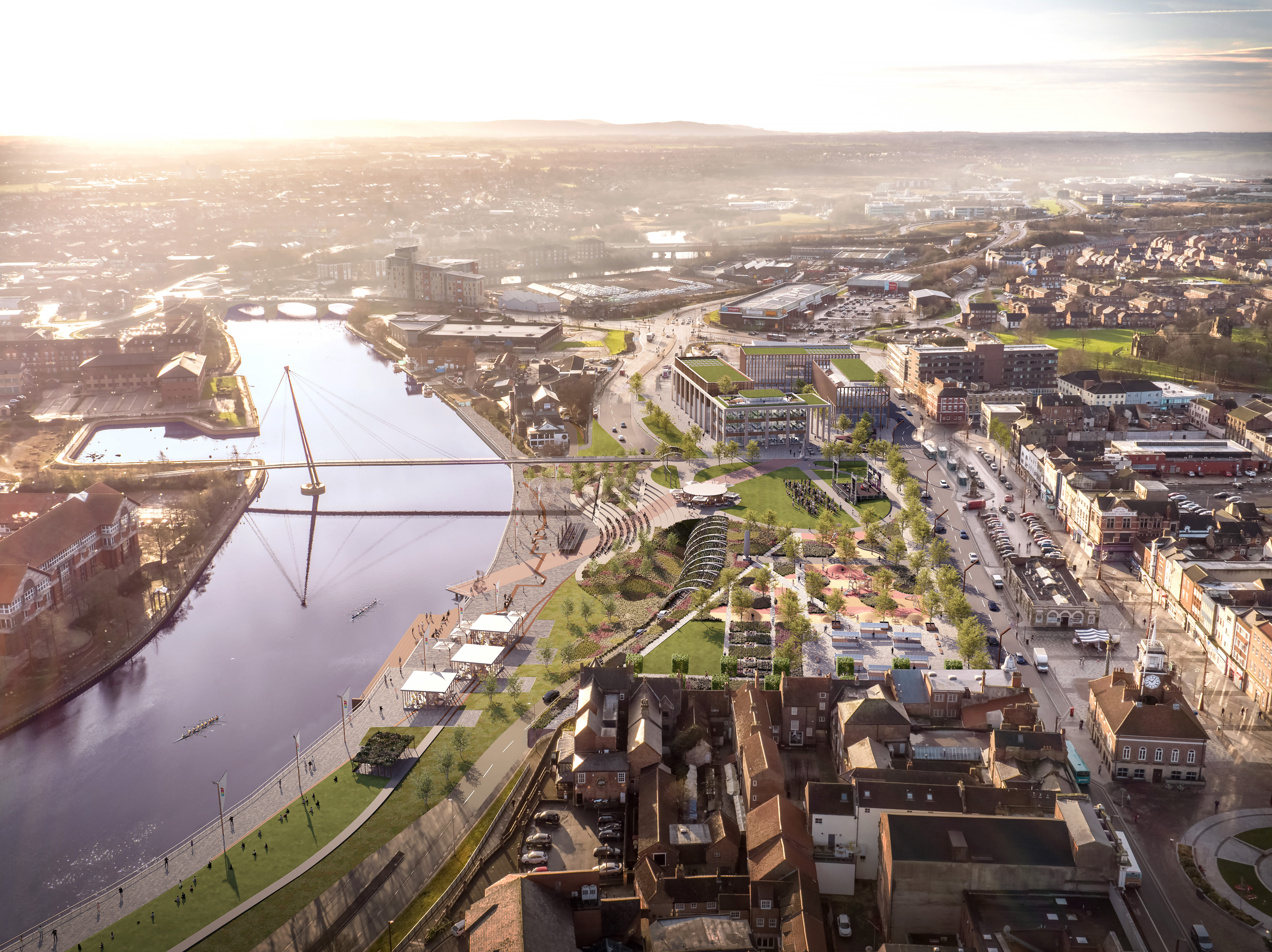 Artists Impression Of Redeveloped Stockton High Street Waterfront