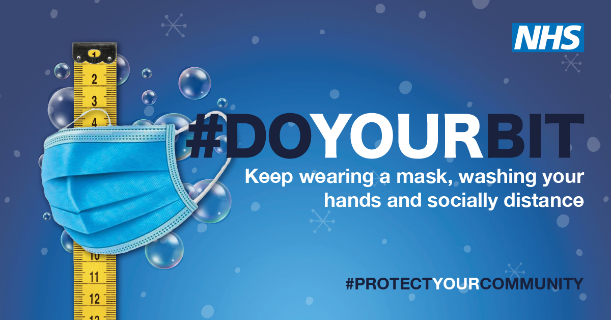 Image DYB Masks, Hands, Distance Social Media Ad