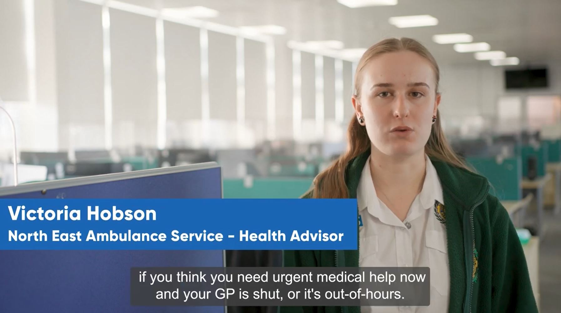 Victoria Hobson North East Ambulance Service Health Advisor