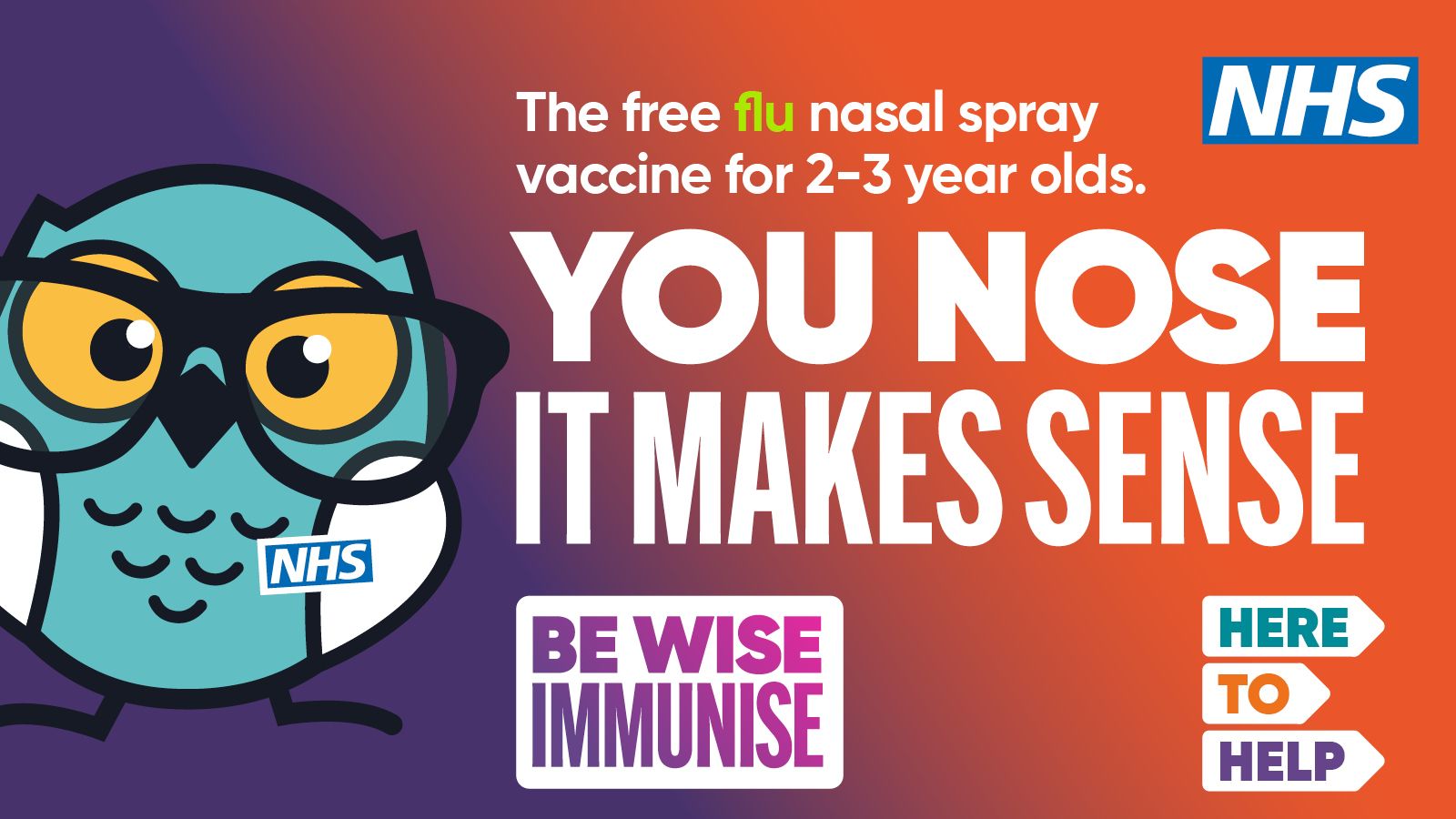 You nose it makes sense, free flu nasal spray for 2-3 year olds
