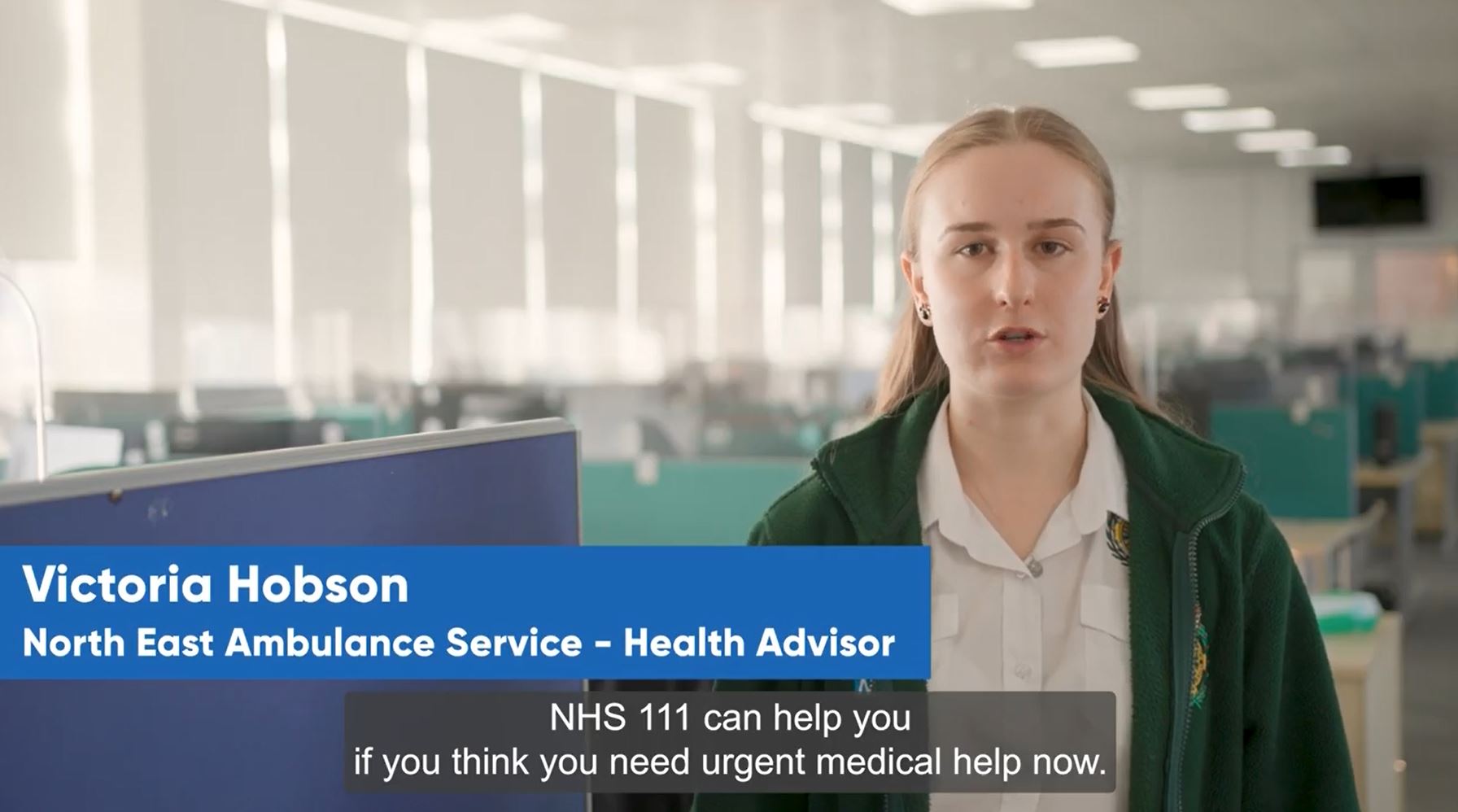 Victoria Hobson North East Ambulance Service Health Advisor