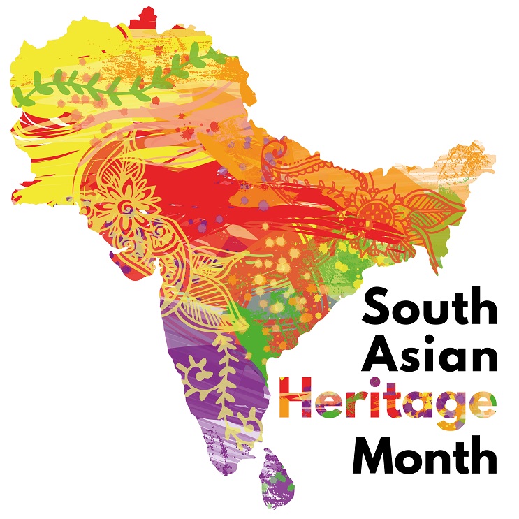 South Asian heritage month. Map of South Asia